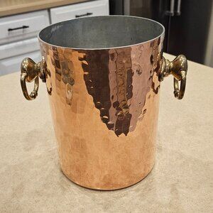 RARE MAUVIEL FRANCE COPPER HAMMERED WINE M30 1830 BUCKET COOLER ICE BAR HOLDER